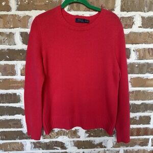 Polo Ralph Lauren Cashmere Wool Pullover Women's Sweater Size XL Red Preppy
